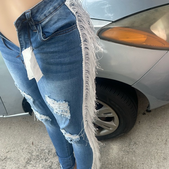 Fringe skinny jeans brand new - Picture 1 of 3